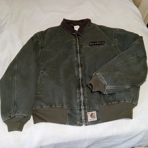Carhartt Other - Carhartt J14MOS Santa Fe Vintage Jacket Size 2XL 90s USA Faded Workwear Corduroy